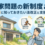 空き家問題の新制度と2026年の法改正・活用支援・税制優遇措置を紹介する図解